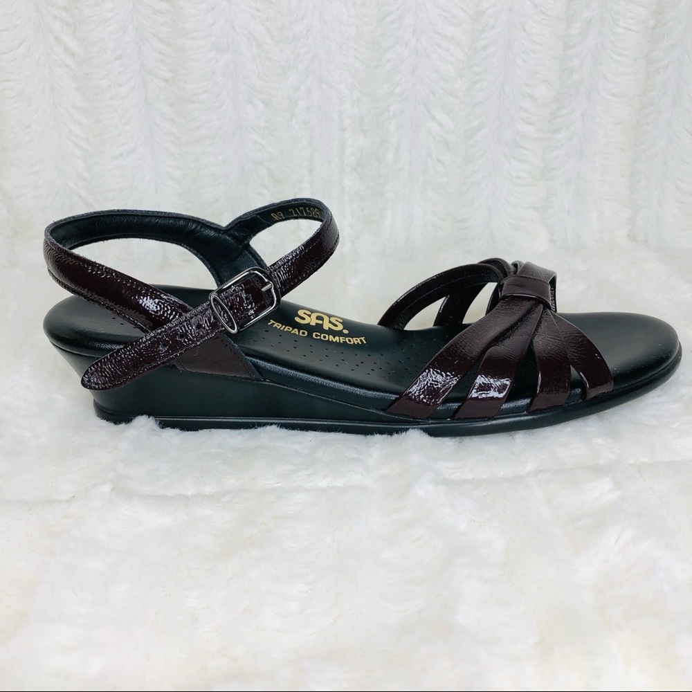 SAS Tripad Comfort Burgundy Strappy Sandals - Picture 2 of 11